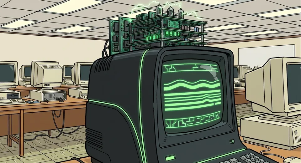 GPT-5.3 Codex imagined as a retro AI machine