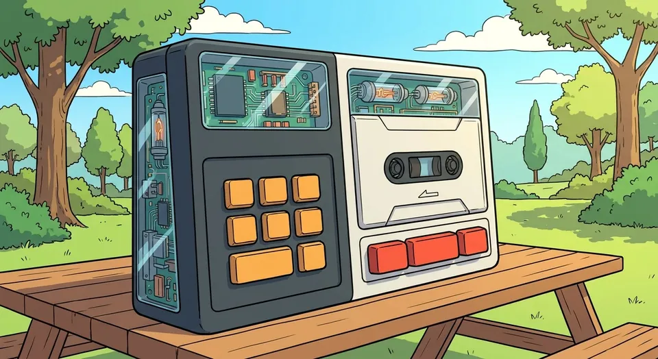 gpt-oss-120b imagined as a retro AI machine