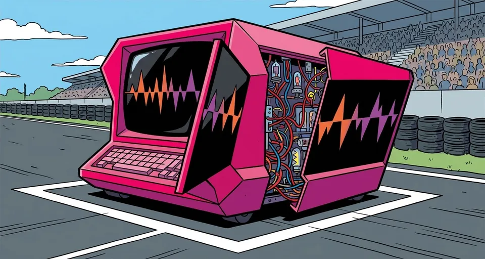 MiniMax-M3 imagined as a retro AI machine