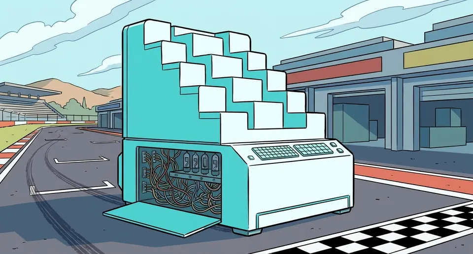 Step 5 imagined as a retro AI machine